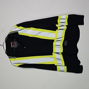 Pioneer XL black storm master reflective class 1 level 2 long sleeve shirt